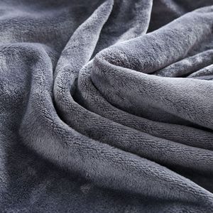 Fokusent Đồng bằng màu sợi nhỏ flannel Chăn siêu mềm có thể đảo ngược Polyester ném chăn nhà dệt 70*100cm mùa đông - Product Image 3