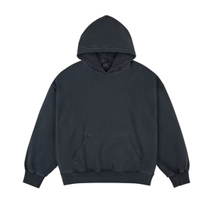 Sweat à capuche pour homme personnalisé, streetwear de haute qualité, 500g, lavé, coupe courte, lourd, délavé à l'acide, sweat à capuche pour homme, sweat à capuche pour homme - Product Image 2