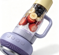 Mixeur personnel portable avec couvercle anti-fuite, pour smoothies, compatible porte-gobelet, presse-agrumes électrique pour les voyages, la salle de sport, la maison et les camping-cars