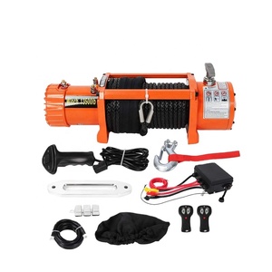 XINQI 12000lb Cabrestante eléctrico 13500Lbs Cable de acero resistente Cabrestante de cuerda de nailon 12V 13500lbs - Product Image 1