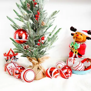 Fabrieksprijs Eco-Vriendelijke Huisdecoratie Rood Gegalvaniseerd Plastic Custom Kerstbal Voor Nieuwjaar