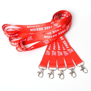 Cordón Personalizado Barato al por Mayor con Impresión por Sublimación Gruesa y Porta Tarjetas de Identificación - Product Image 1
