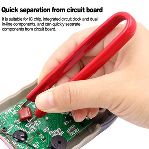 U Shaped IC <b>Puller</b> 105mm Red Antistatic Chip Component Clip Tweezers Industrial Grade - Product Image 5
