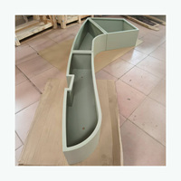 Maßgefertigter Outdoor-Aluminium Großer Rechteckiger Metall-Blumentopf Einfacher Metallblech-Blumentopf