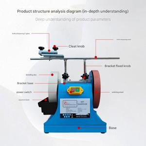 8 pollici ruota <span class=keywords><strong>banco</strong></span> smerigliatrice affilatura coltelli raffreddato <span class=keywords><strong>ad</strong></span> <span class=keywords><strong>acqua</strong></span> smerigliatrici coltello elettrico macchina 220V panca versatilità smerigliatrice - Product Image 2