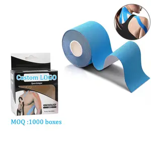 Kinésiotape de sport athlétique musculaire professionnel personnaliser la boîte croix 5cm 15cm Kt bande de kinésiologie étanche