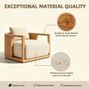 Mesa de Comedor de Teca Natural para Exteriores, Muebles de Madera Duraderos de Grado Comercial para Villas de Lujo y Proyectos Hoteleros - Product Image 4