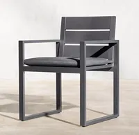 Fauteuil d'extérieur en métal AEGEAN, idéal pour balcon, couloir, terrasse de villa, café – Chaise de salle à manger en aluminium – Vente chaude usine