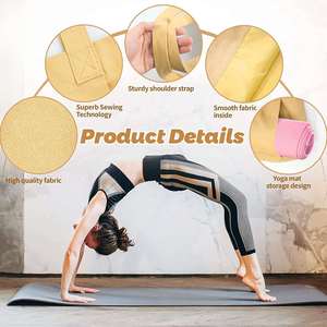 Custom Logo Large Capacity Yoga Mat <b>Bag</b> Outdoor Sports <b>Gym</b> <b>Bag</b> with Yoga Mat Carrier Cotton Canvas Tote <b>Bag</b> <b>for</b> <b>Women</b> - Product Image 5