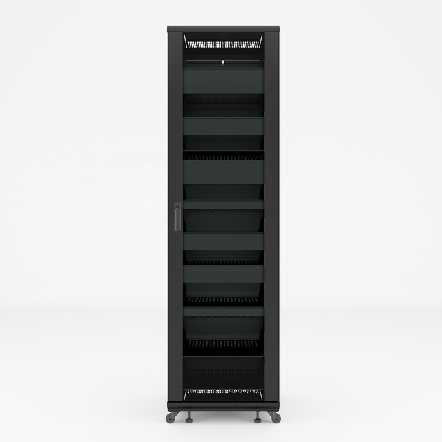 Steelrix 23 Inch 48U Freestanding Outdoor Medium Voltage Switch Server Rack Network Cabinet