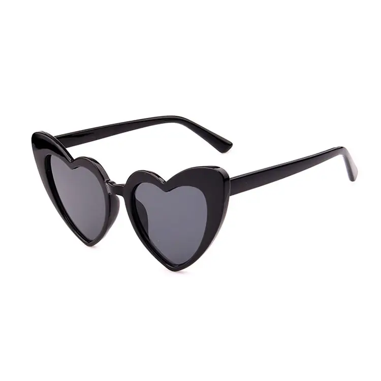 Retro Metal Heart Shaped Sunglasses Peach For Men and Women Glasses Travel Gifts