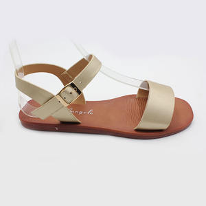 Nouveaux produits <span class=keywords><strong>de</strong></span> mode personnalisée Nouveau design Chaussures modernes pour femmes avec bride à la cheville Sandales d'extérieur Sandales plates Vente en gros - Product Image 4