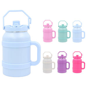 Gran Oferta Nuevo Diseño Vaso Térmico de Acero Inoxidable de 50 oz con Aislamiento al Vacío, Diseño de Dibujos Animados, Asa y Pajita, Gran Capacidad, para Vino, Regalos para Exteriores, Vaso de Regalo - Product Image 6