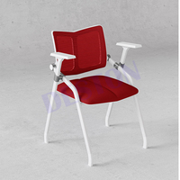 Chaises de bureau empilables en tissu avec structure métallique pour visiteurs, formation, personnel et salles de conférence