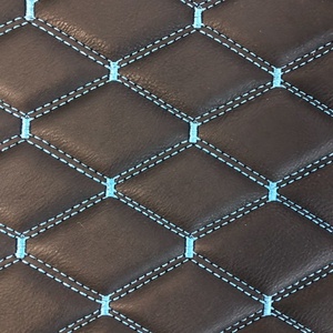 Tissu en PVC brodé avec différentes coutures, PVC matelassé, simili cuir pour la sellerie automobile - Product Image 6