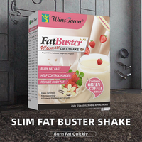 Mélange de protéines lait frappé en poudre fraise aromatisé Fat Buster supprimer l'appétit brûler les graisses assurer l'emballage de la boîte de nutrition