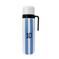 Coffret cadeau personnalisé tasse de football d'Argentine kit de gourde Yerba Mate en acier inoxydable avec récipient thermos tasse Mate Bombilla