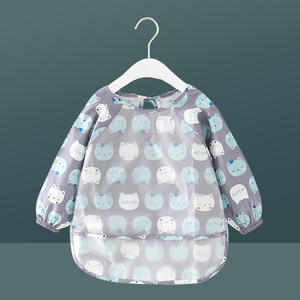 Bavoir imperméable à imprimé densité ouragan dessin animé avec fermeture à cravate <span class=keywords><strong>de</strong></span> poche <span class=keywords><strong>fenêtre</strong></span> magique manches BreezeWeave armure Premium pour tout-petits - Product Image 3