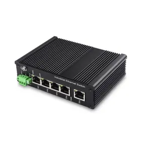 Industrial Gigabit Ethernet Switch 10/100/1000mbps Network Switch 5 Port Industrial Network Switch Din Rail