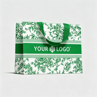 Sac fourre-tout cadeau en carton blanc recyclable exquis avec design sérigraphié, poignée en ruban intégrée, logo personnalisé, emballage de luxe