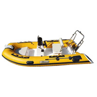 12ft Deep v quille coque fibre de verre nervure gonflable 360 bateau de sport classique