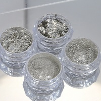 Vente chaude Argent Glitter Cristal Flocons Ongles Métal Miroir Champagne Paillettes Holographique Poudre Galaxy Nail Art Paillettes