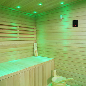 Sauna de Vapor Exterior Impermeable de Alta Calidad, Fabricada en Madera de Hemlock Canadiense/Cedro Rojo, con Estufa - Product Image 4