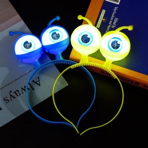 Serre-tête lumineux avec yeux d'alien en plastique, LED, pour fête, Halloween, accessoire de costume - Product Image 3
