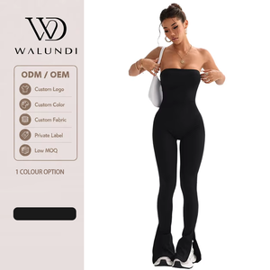 <span class=keywords><strong>Tuta</strong></span> da Yoga in Vendita, Colore Unito, Slim Fit, per Allenamento Sportivo, Pantaloni a Zampa, Alta Elasticità, Senza Spalline, <span class=keywords><strong>Tuta</strong></span> <span class=keywords><strong>Intera</strong></span> da Yoga - Product Image 1