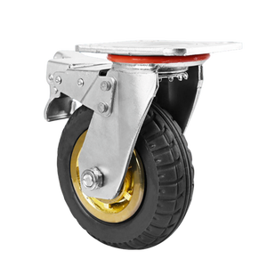 רולר כבד כבד סתובב גומי שחור 500 ק "ג גלגל 4 אינץ' - Product Image 1