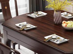 <span class=keywords><strong>Tavolo</strong></span> da Pranzo Telescopico Estensibile con Telaio Solido e Piattaforma Sollevabile, Realizzato in Legno di Sandalo Dorato Importato Selezionato, Multiuso - Product Image 5