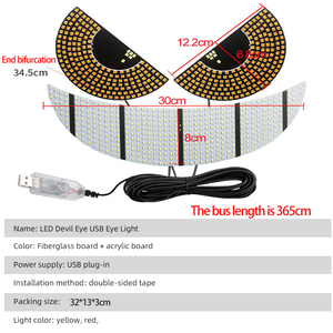 LELANPU Luz de Decoración LED para Coche, Proyector RGB para Ventana, Luces Halo Ojo de Águila, Accesorios para <span class=keywords><strong>Taxi</strong></span> y Camión - Product Image 2
