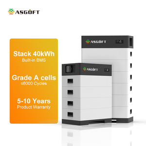Sistema de Almacenamiento de Baterías de Litio LiFePO4 Apilable ASGOFT IP65 de 51.2V 20kWh 30kWh 40kWh para Hogar, Energía Solar e Híbrido, en Stock en Alemania - Product Image 4