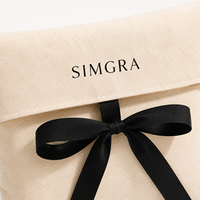 Fabricant de sacs en coton à marque privée, pochette enveloppe de luxe avec rabat en ruban pour cosmétiques, bijoux et emballage de marques de beauté