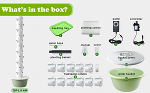 Sistema <span class=keywords><strong>de</strong></span> Torre Hidropónica Vertical <span class=keywords><strong>de</strong></span> 11 Niveles para Cultivo en Interiores e Invernaderos - Product Image 2