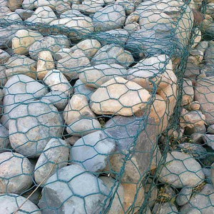 Factory Direct Sale 80x100mm 2x1x1m PVC Zinc Coated Stone <strong>Gabion</strong> Wire <strong>Mesh</strong> Hexagonal <strong>Gabion</strong> Box Basket Wall - Product Image 5