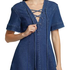 Vestido Vaquero de Alta Calidad a Precio Bajo para Mujer, Vestidos Modestos con Tirantes, Vestido Vaquero Ootd - Product Image 4