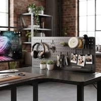 Large Modern Office Corner L-Shaped PC Desk with Stable Metal Frame and Gaming Table