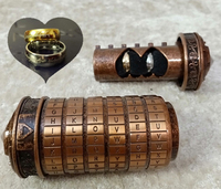Candado Cryptex de Metal con el Código Da Vinci para el Día de San Valentín, Regalo de Navidad para Novia