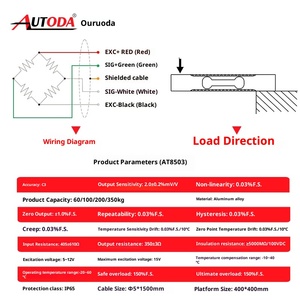 Ouluda AT8503 <span class=keywords><strong>Sensor</strong></span> Gaya Titik Tunggal Load Cell 60kg Akurasi Tinggi 0.03% Timbangan Elektronik untuk Pengemasan - Product Image 3