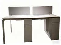 Table de travail modulaire en bois moderne pour 4 personnes – Mobilier de bureau durable et écologique pour immeuble de bureaux