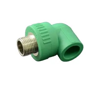 Hot Bán Lắp Đặt Đường Ống Ppr Chất Lượng Tốt Ppr Ống Xa Nước 20*1/2-63*2Mm Màu Xanh Lá Cây màu Nam Chủ Đề Khuỷu Tay Cho Nước Cung Cấp