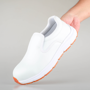 Zapatos de clínica médica de enfermería para hombre, <span class=keywords><strong>calzado</strong></span> ortopédico de cuero blanco para Hospital, zuecos de Chef SM005, gran oferta - Product Image 6