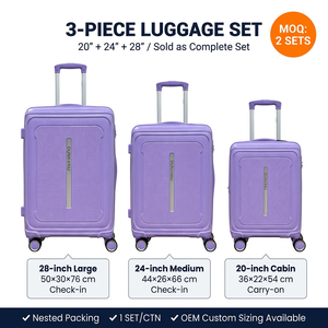 Valise en métal en stock, 20, 24, 28 pouces, avec serrure TSA, roulettes silencieuses, pour voyages d'affaires - Product Image 3
