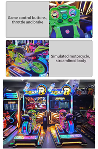 เครื่องเกมมอเตอร์ไซค์อาร์เคดลดราคาพิเศษ เครื่องเล่นเกมแข่งรถแบบหยอดเหรียญ อุปกรณ์เกมอาร์เคดเพื่อความบันเทิง - Product Image 4