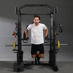 โครงเครื่องสมิธสายครอสโอเวอร์สำหรับฝึกสควอท์เทรนเนอร์อุปกรณ์ยิมอเนกประสงค์เชิงพาณิชย์ - Product Image 5