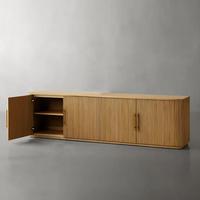 Meuble TV moderne de haute qualité en bois massif, console multimédia, meuble de salon, support TV