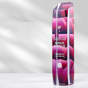Venta Caliente de Fábrica: Escudos de Cristal Impresos con UV Coloridos y Trofeos de Cristal K9 Grabados Personalizados para Premios Empresariales - Product Image 4