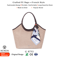 Nouveau sac hobo tendance en cuir PU de 14 pouces pour femme, super mignon, sac à bandoulière en PU avec fermeture éclair et décoration par écharpe en soie