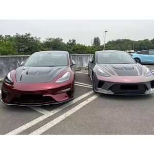 2017-2024 Model 3 Car Modification Upgrade Wet Carbon Fiber <b>Engine</b> <b>Hood</b> Frunk <b>Hood</b> Suitable for Tesla Model 3 - Product Image 6